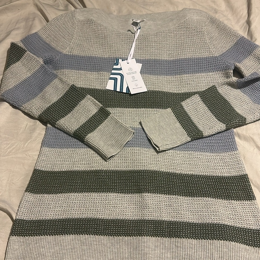 NWT MARKET & SPRUCE
Tawnee Cotton Blend Waffle Stitch Sweater - Picture 4 of 13